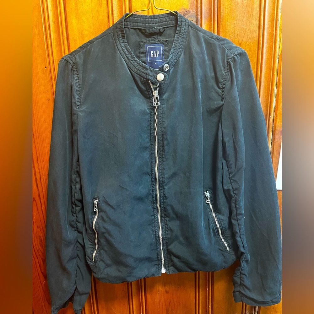 Navy Blue Gap Moto-Style Jacket